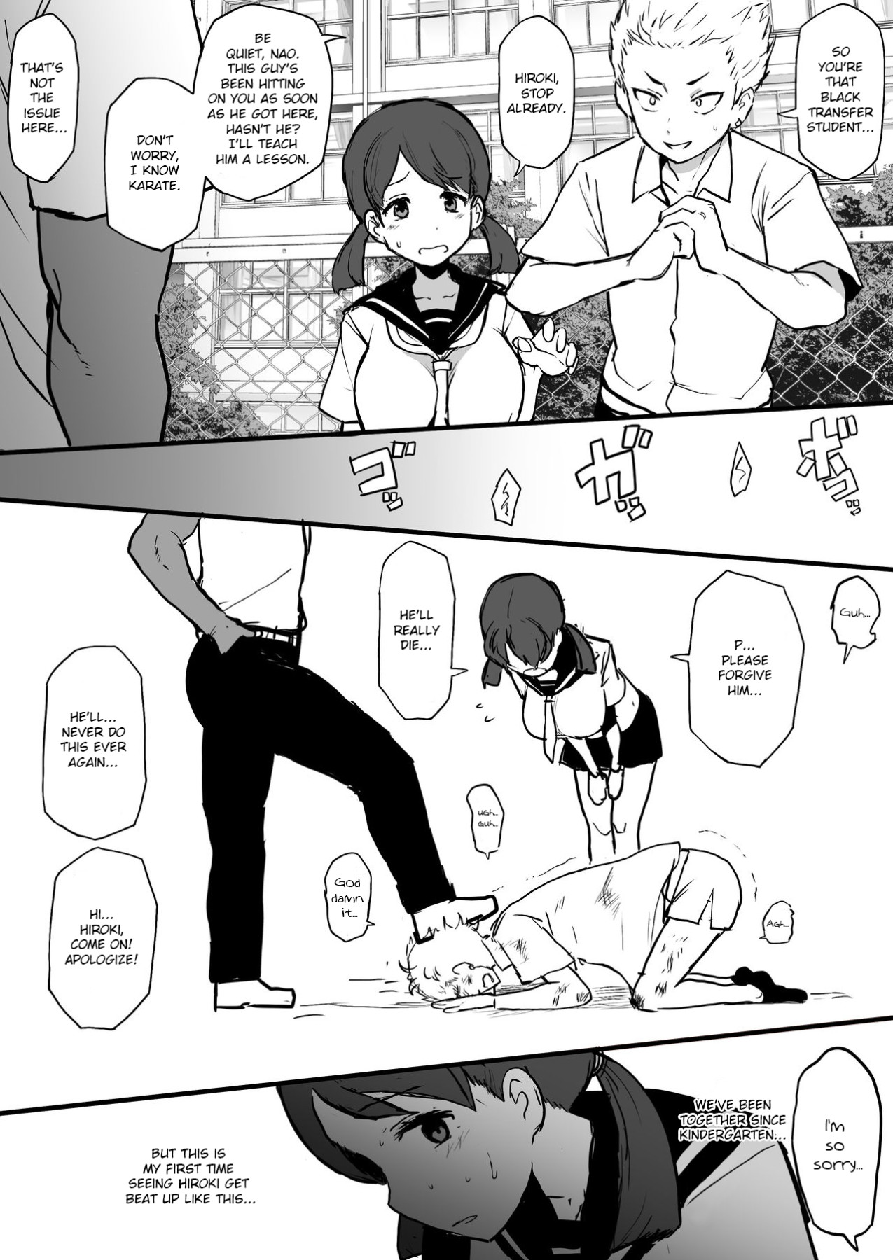 Hentai Manga Comic-My Childhood Friend's Getting Fucked By a Black Transfer Student Chapter 1-6 part 1 Plus Bonus chapter: Stolen Mother's Breasts-Read-1